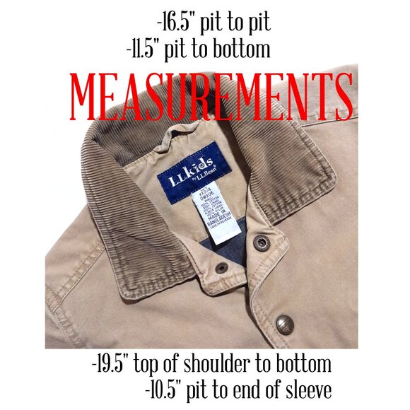 SOLD🔴🔴🔴🔴🔴🔴Vintage Toddler L.L Bean Lined Barn Chore Coat sz 4/5 Khaki - Picture 6 of 8
